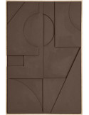 Décoration murale relief géométrique marron 60x90 cm Isabella