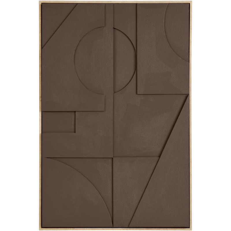 Décoration murale relief géométrique marron 60x90 cm Isabella House Nordic - 1
