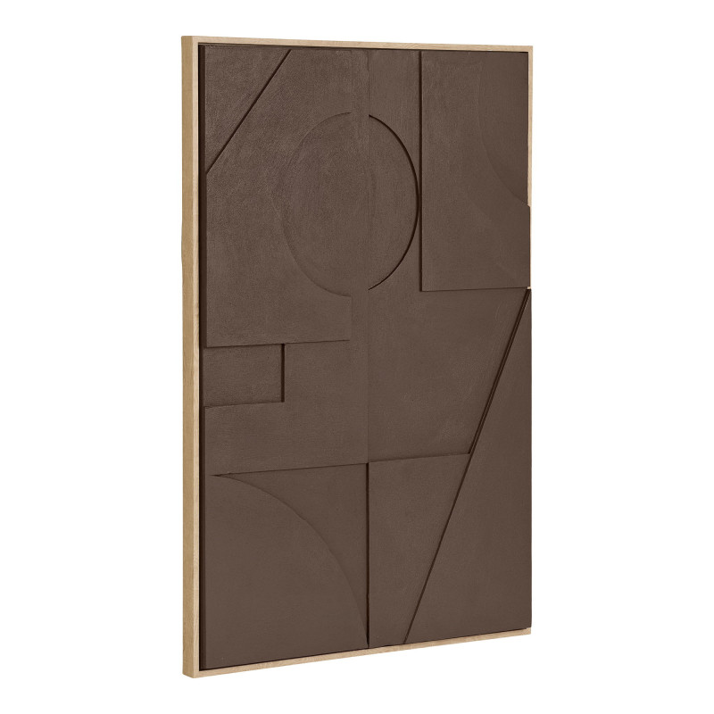 Décoration murale relief géométrique marron 60x90 cm Isabella House Nordic - 3