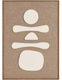 Décoration murale relief beige marron 50x70 cm Diva