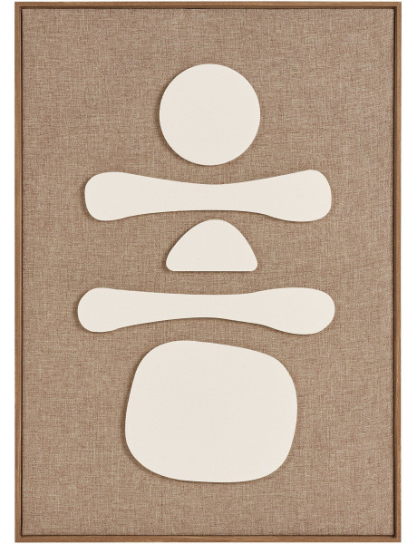 Décoration murale relief beige marron 50x70 cm Diva House Nordic - 1