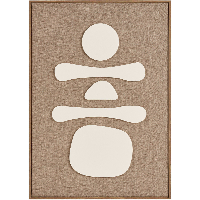 Décoration murale relief beige marron 50x70 cm Diva House Nordic - 1