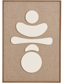 Décoration murale beige marron relief 50x70 cm Diva