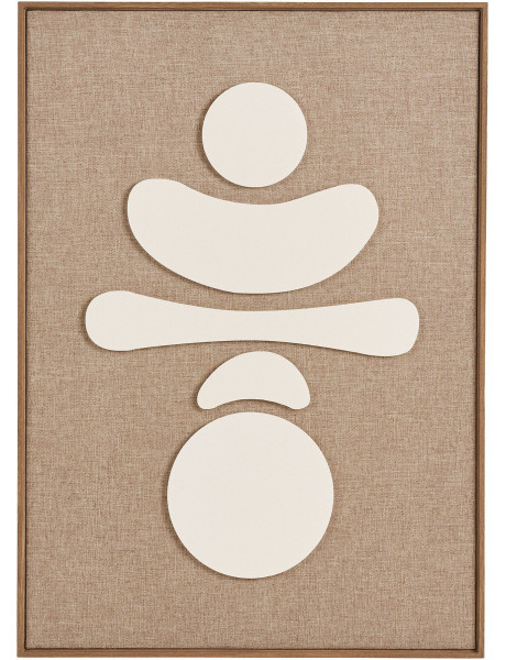 Décoration murale beige marron relief 50x70 cm Diva House Nordic - 1