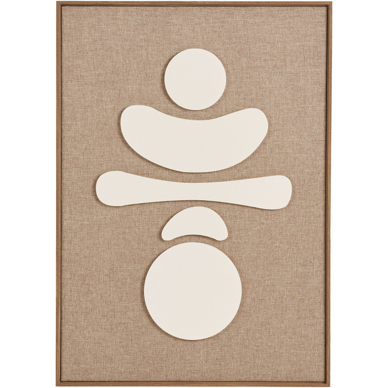 Décoration murale beige marron relief 50x70 cm Diva House Nordic - 1
