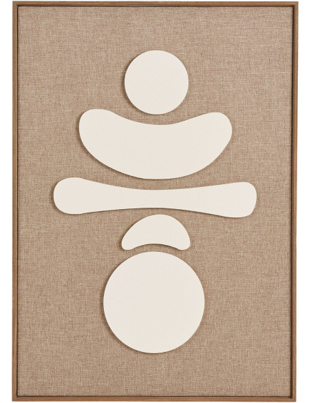 Décoration murale beige marron relief 50x70 cm Diva House Nordic - 1