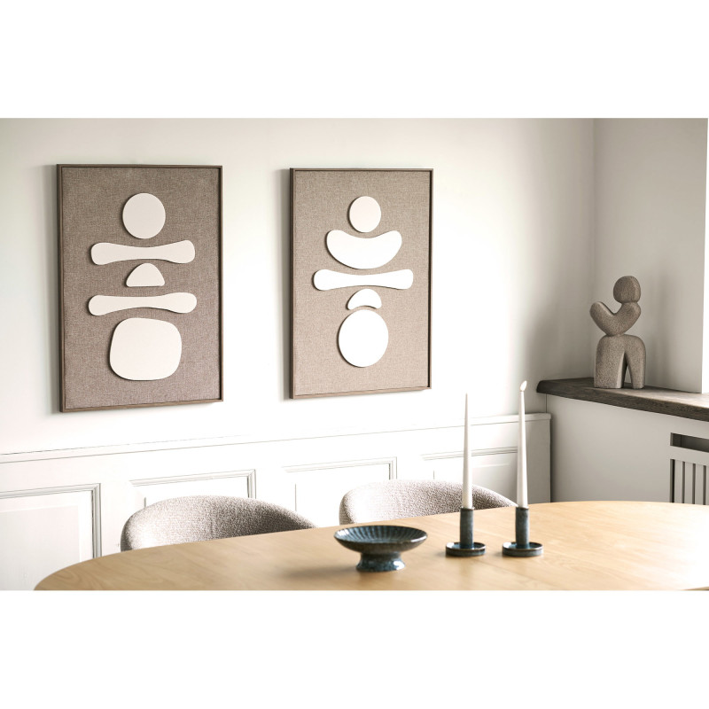 Décoration murale beige marron relief 50x70 cm Diva House Nordic - 5
