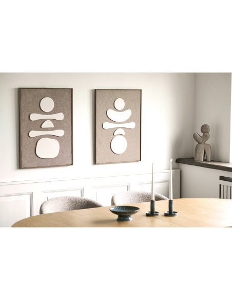 Décoration murale beige marron relief 50x70 cm Diva House Nordic - 5