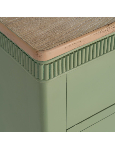 Commode verte 4 tiroirs en bois 115x45x90 cm Brioude Ixia - 4