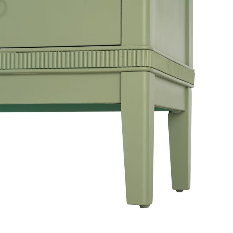 Commode verte 4 tiroirs en bois 115x45x90 cm Brioude Ixia - 8