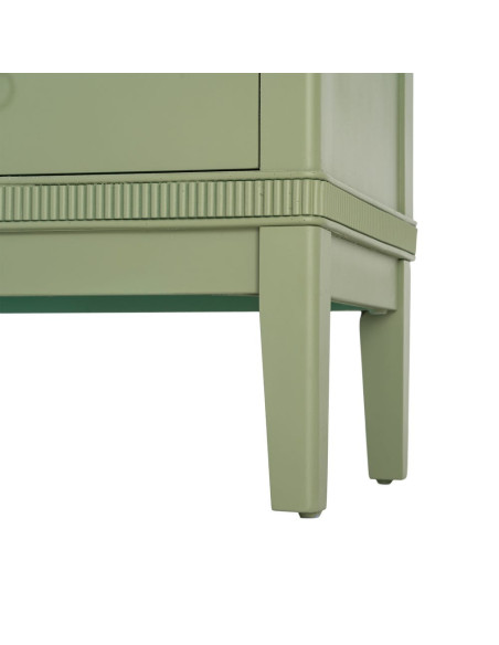 Commode verte 4 tiroirs en bois 115x45x90 cm Brioude Ixia - 8