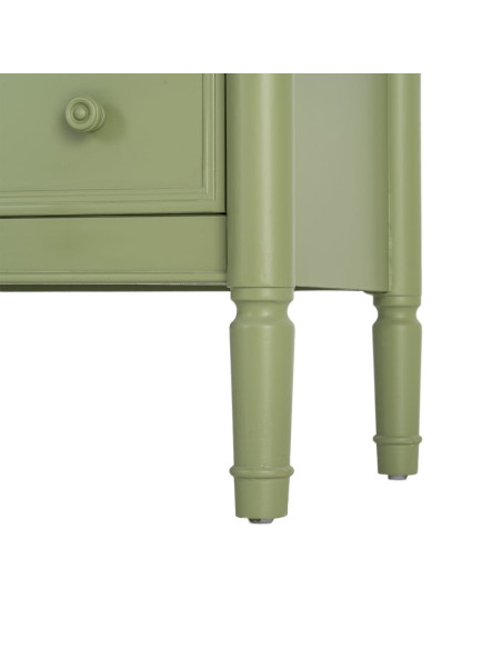 Commode 2 tiroirs vert sauge et bois naturel 80x45x60 cm Issoire Ixia - 7