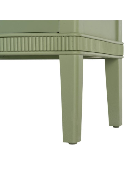 Table de chevet 3 tiroirs vert sauge et bois 50x38x72 cm Brioude Ixia - 7