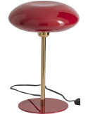 Lampe à poser champignon rouge en métal laqué Asti
