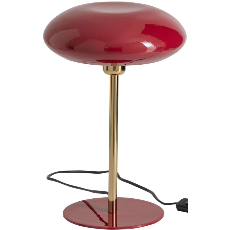Lampe à poser champignon rouge en métal laqué Asti J-Line - 1