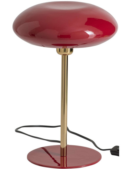 Lampe à poser champignon rouge en métal laqué Asti J-Line - 1