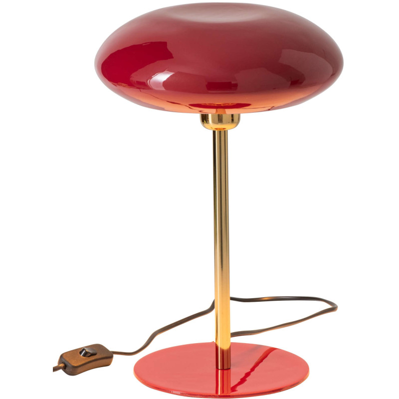 Lampe à poser champignon rouge en métal laqué Asti J-Line - 3