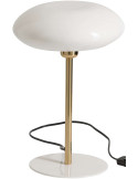 Lampe à poser champignon blanc et or métal 38 cm Asti