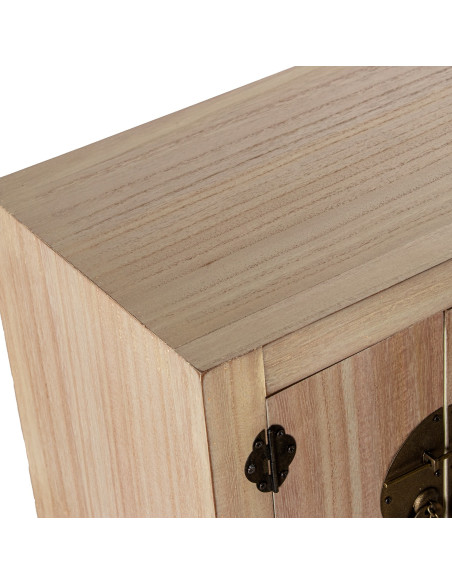 Console d’entrée bois naturel 2 tiroirs 2 portes 63x26x82 cm Komori  - 7