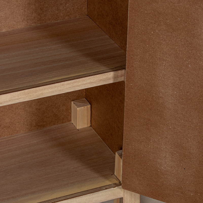 Meuble d’entrée bois naturel 6 tiroirs 63x26x100 cm Komori  - 9