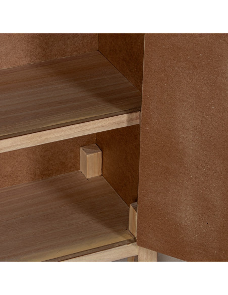 Meuble d’entrée bois naturel 6 tiroirs 63x26x100 cm Komori  - 9