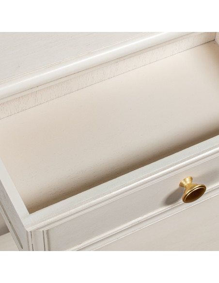 Console d’entrée bois beige 3 tiroirs 120 cm Bastide  - 5