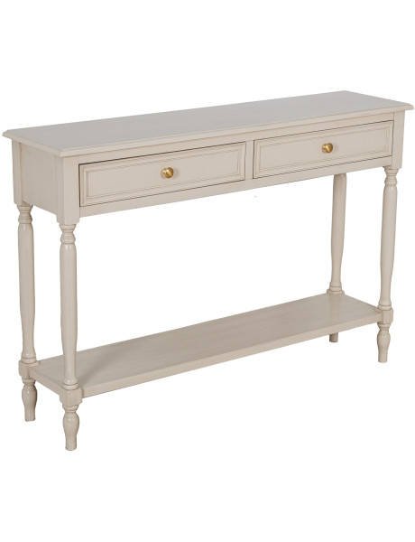 Console d’entrée bois beige 2 tiroirs 110 cm Bastide  - 1