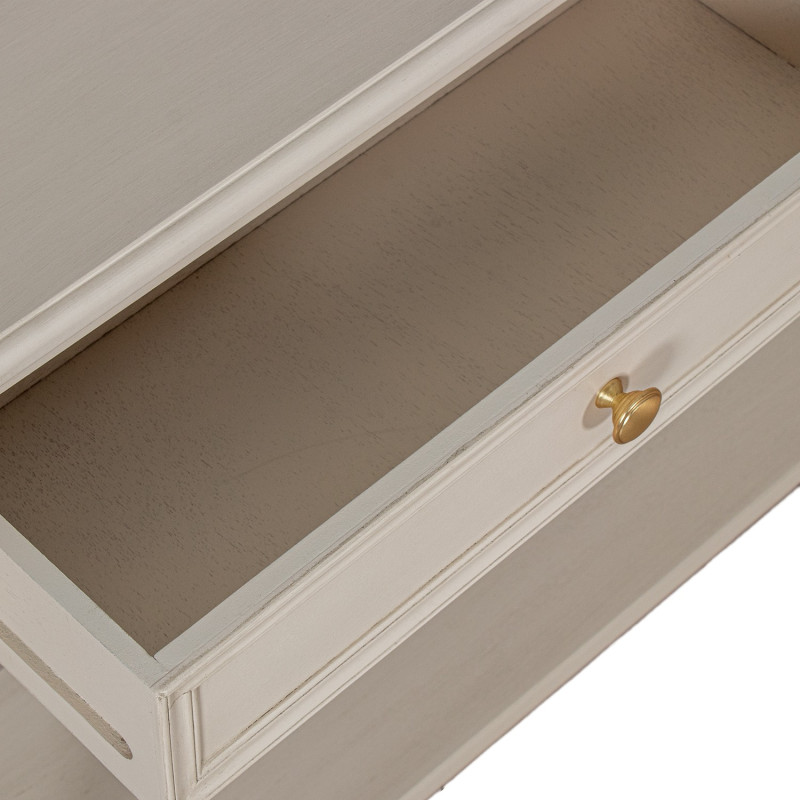 Console d’entrée bois beige 2 tiroirs 110 cm Bastide  - 8