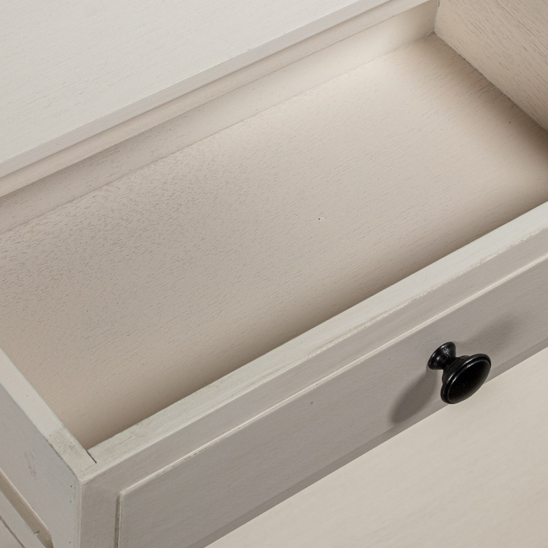 Console d’entrée bois beige 2 tiroirs 90 cm Valmondois  - 4