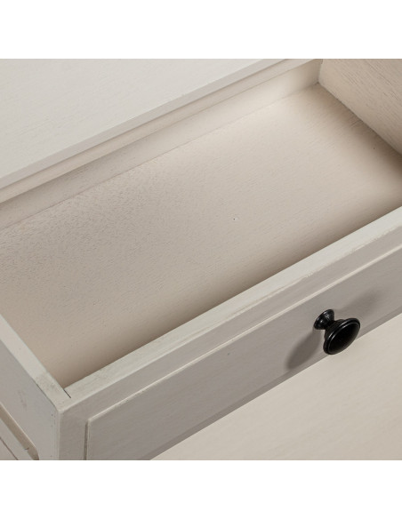 Console d’entrée bois beige 2 tiroirs 90 cm Valmondois  - 4