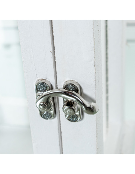 Lot de 2 lanternes décoratives bois blanc et métal 66/43 cm Brumelune  - 5