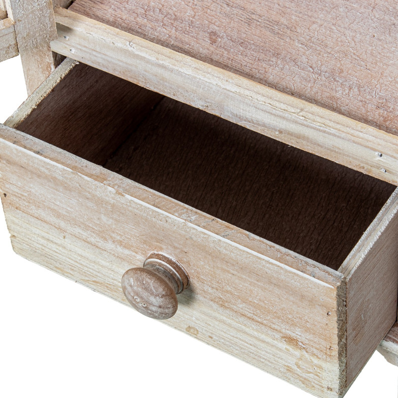 Lot de 3 lanternes décoratives bois naturel 129 cm Brouage  - 4