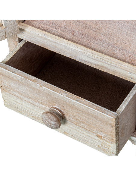 Lot de 3 lanternes décoratives bois naturel 129 cm Brouage  - 4