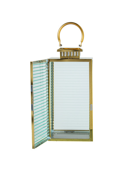Lot de 3 lanternes photophores métal doré 48 cm Aureilhan  - 2