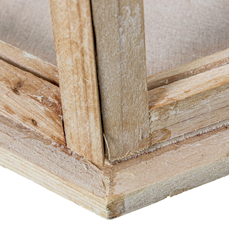 Lot de 3 lanternes décoratives bois naturel 72 cm Piriac  - 5