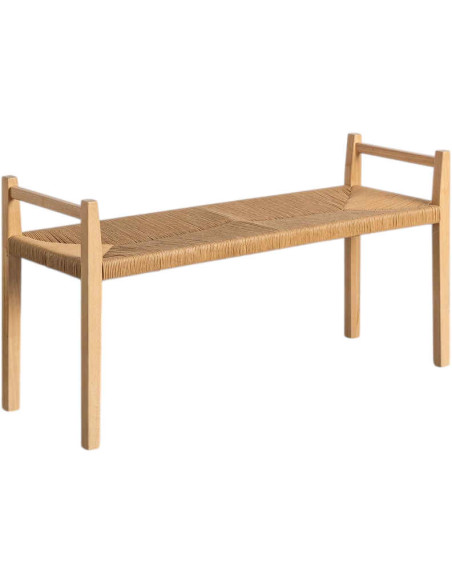 Banc bout de lit bois corde 120 cm Calatanazor Ixia - 1