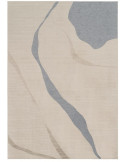 Tapis salon abstrait bleu beige 160x230 cm Tazones