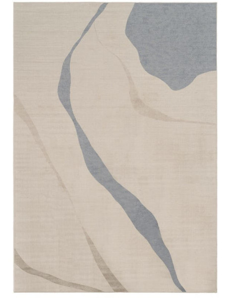 Tapis salon abstrait bleu beige 200x300 cm Tazones Ixia - 1
