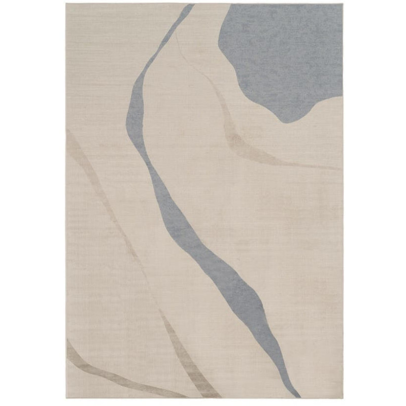Tapis salon abstrait bleu beige 200x300 cm Tazones Ixia - 1