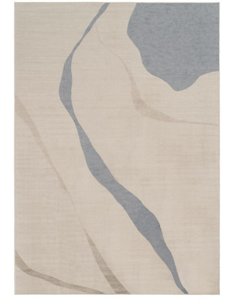 Tapis salon abstrait bleu beige 200x300 cm Tazones Ixia - 1