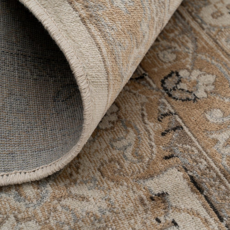 Tapis vintage imprimé beige 160x230 cm Ampudia Ixia - 3