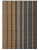 Tapis rayé laine coton bleu beige 160x230 cm Turegano