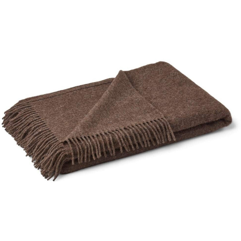 Plaid alpaga laine marron 140x240 cm Julia Natures Collection - 1