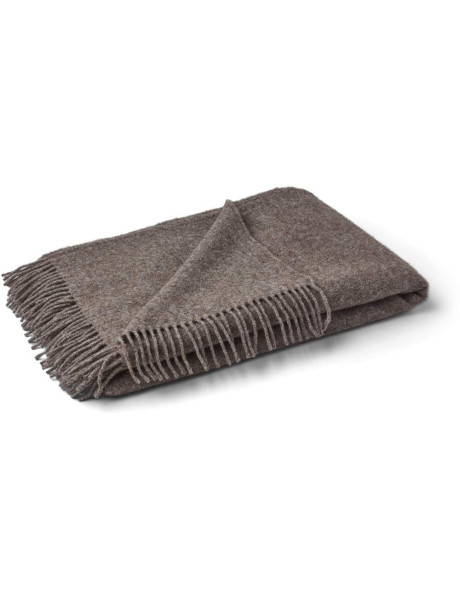 Plaid alpaga laine gris 140x240 cm Julia Natures Collection - 1