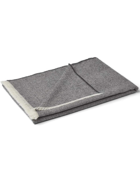 Plaid baby alpaga chevrons gris 130x200 cm Sidsley Natures Collection - 1