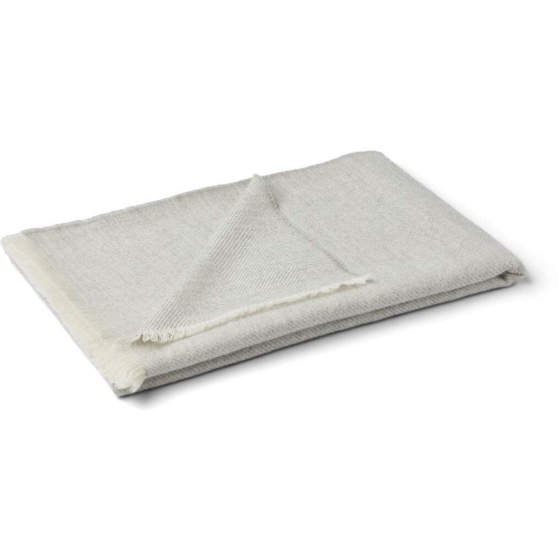 Plaid baby alpaga chevrons gris clair 130x200 cm Sidsley Natures Collection - 1