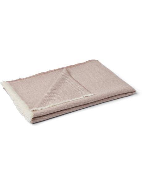 Plaid baby alpaga chevrons rose poudré 130x200 cm Sidsley Natures Collection - 1
