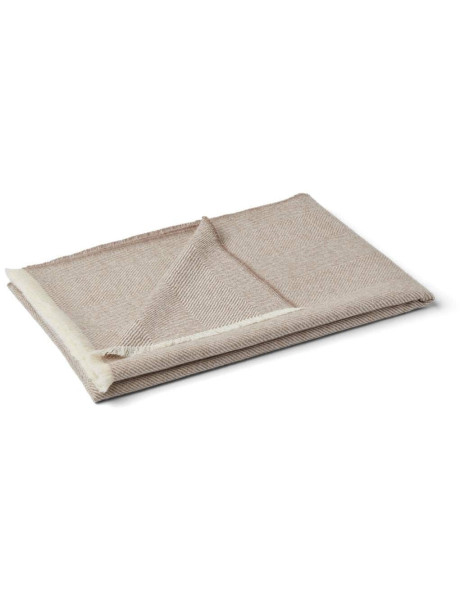 Plaid baby alpaga chevrons taupe clair 130x200 cm Sidsley Natures Collection - 1