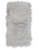 Plaid peau d’agneau bouclée gris clair 60x120 cm Tibet