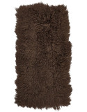 Plaid peau d’agneau bouclée taupe 60x120 cm Tibet